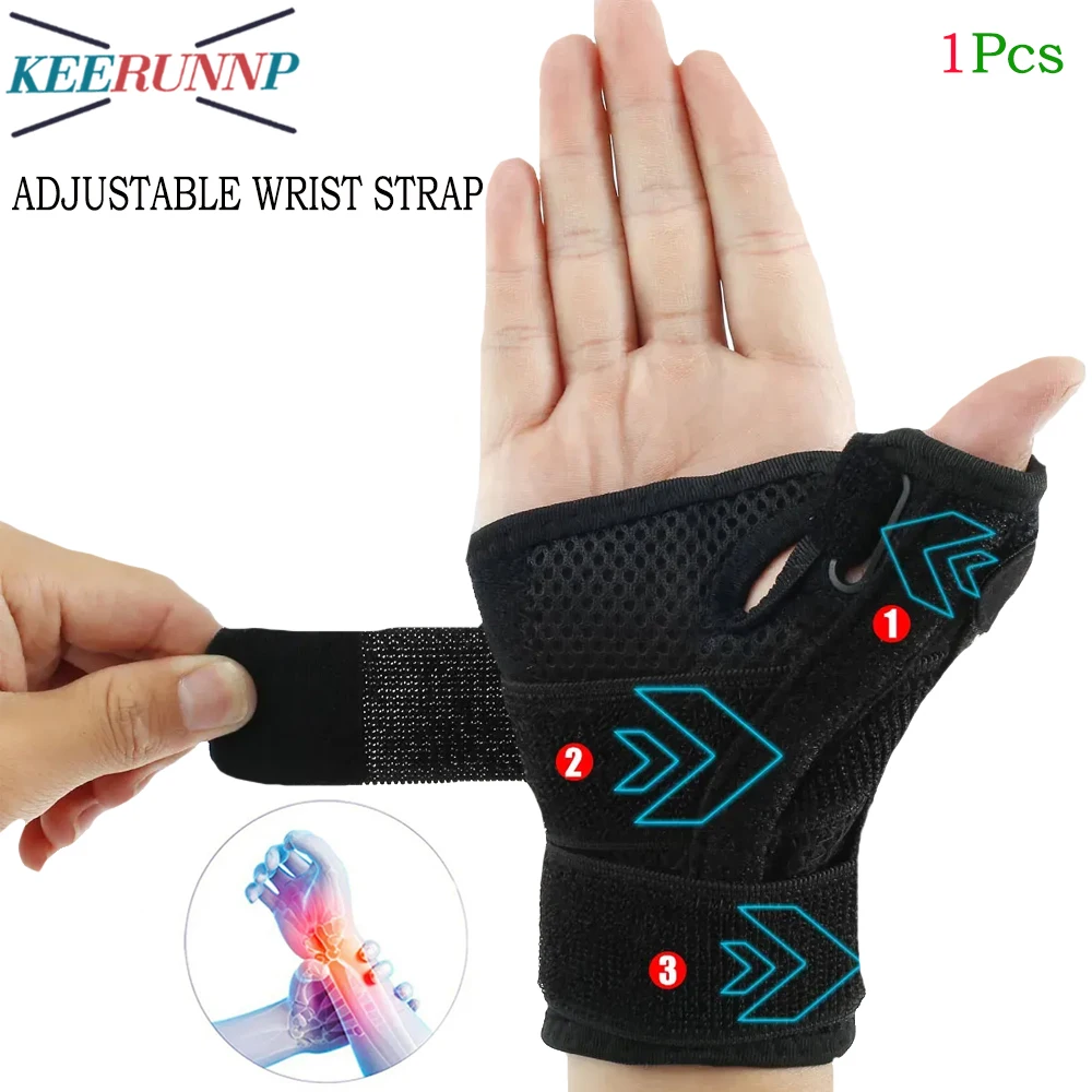 1Pcs New Updated Thumb Brace for Women Men,Reversible Trigger Thumb Splint for Sprains,Breathable Thumb Stabilizer for Arthritis