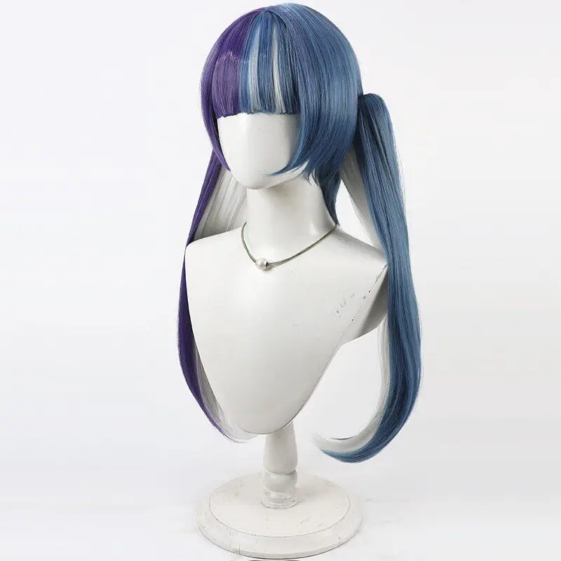 Gioco Ichigo Shikano Parrucca Cosplay Berry Viola Blu Staccabile Doppia Coda di Cavallo Parrucca Cosplay per Comicon Party Donne Adulte Uomini