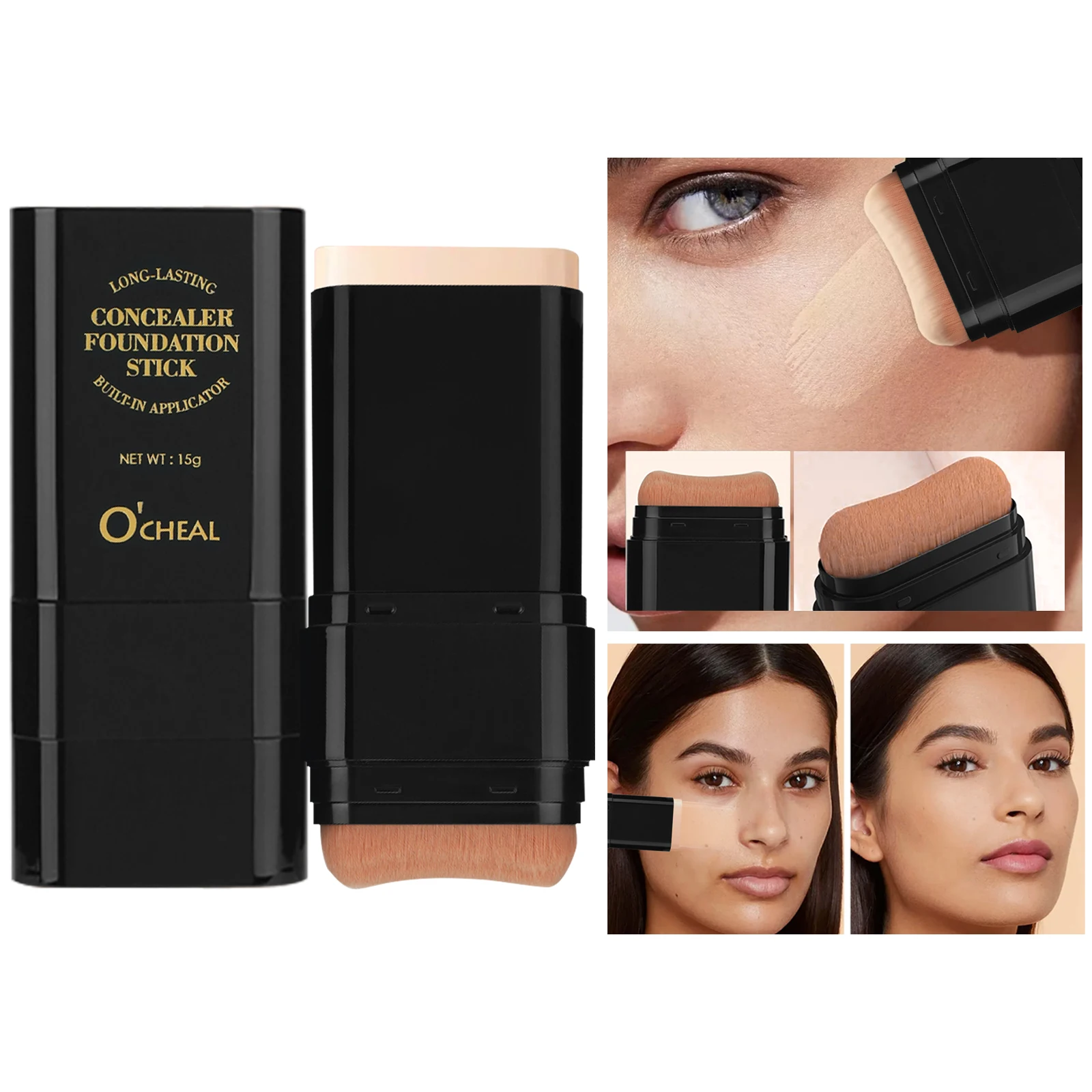 O'cheal dos en uno corrector base en barra Facial mate impermeable bronceador contorno cobertura Facial crema de maquillaje hidratante