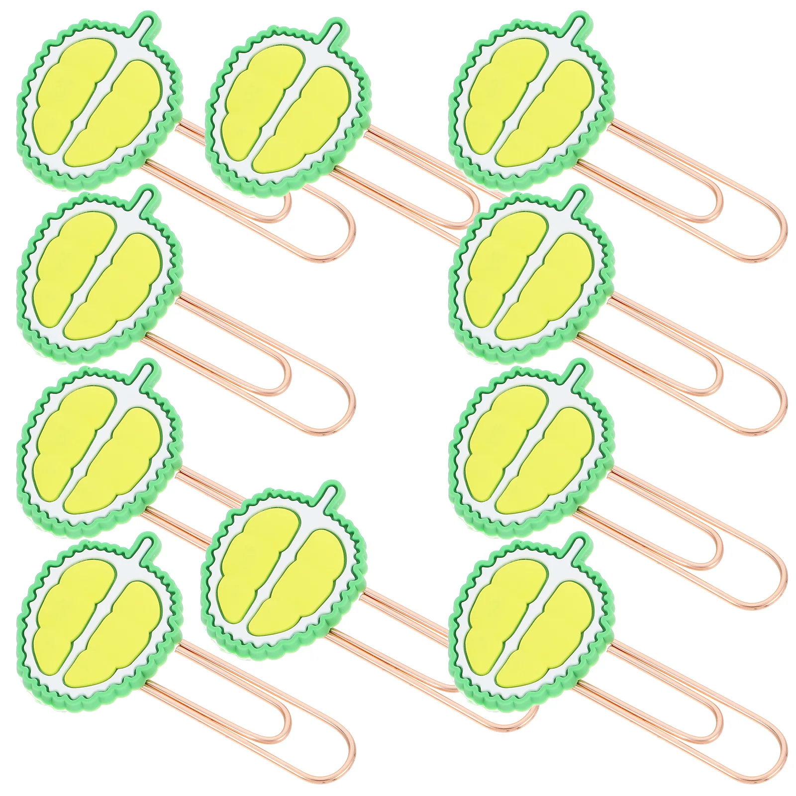 

10pcs Metal Paper Clips Bookmark Clip Creative Fruit Shaped Office Accessories Document Holder Paperclip Fun Bookmarks