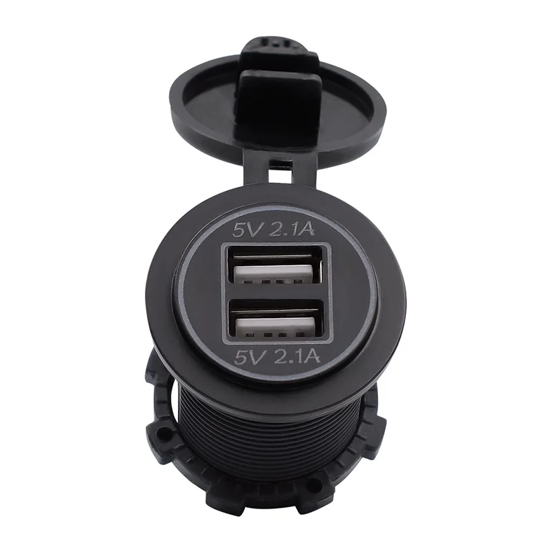 High And Low Temperature Resistance 4.2A Motorcycle Dual USB Charger For Cars RVs Boats