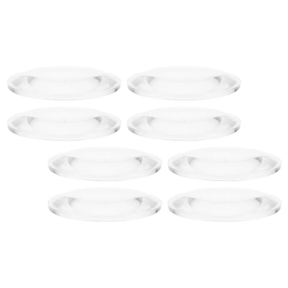 

8 Pcs 42mm Round Convex Lens Acrylic Optical Magnifier Set Clear Transparent Physics Teaching Tools Experiment Aids Lightweight