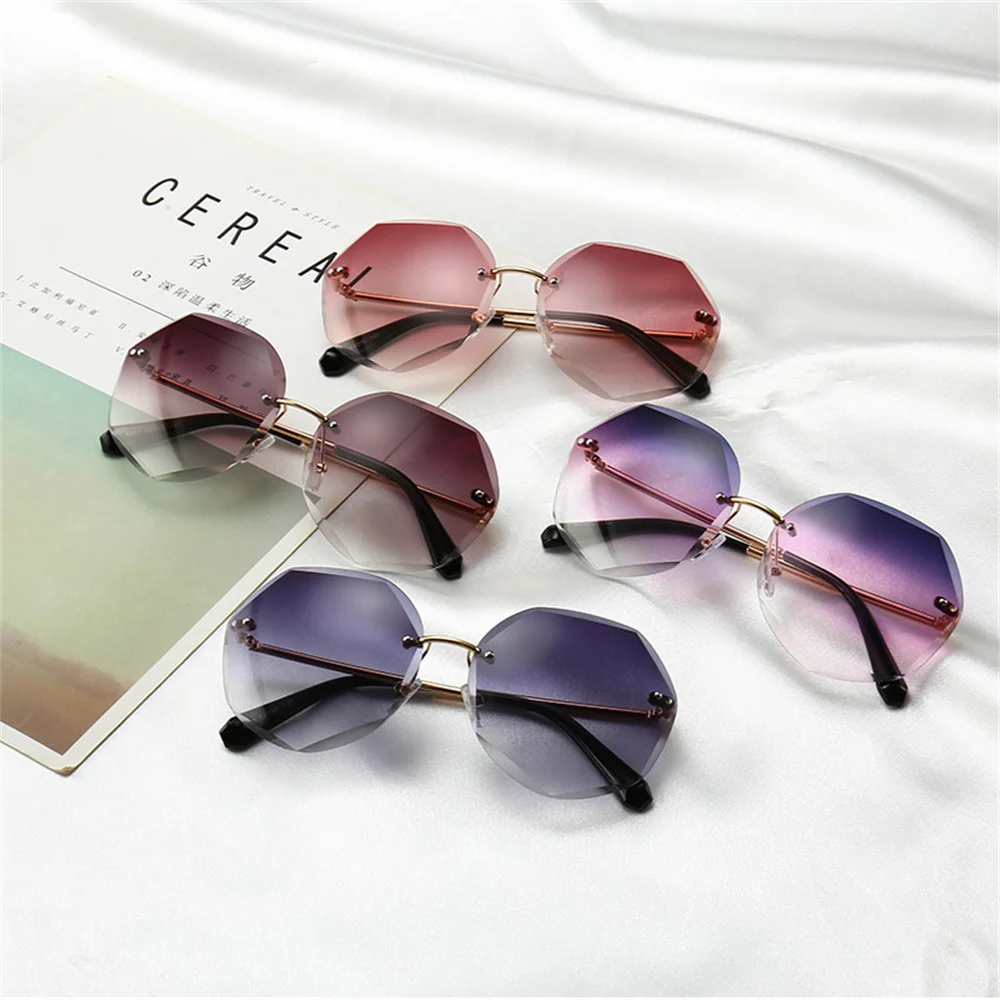 

Frameless Edge-Cutting Sunglasses Men Women's Vintage Rimless Gradient Sun Glasses V400 Outdoor Sun-protection Eyewear New