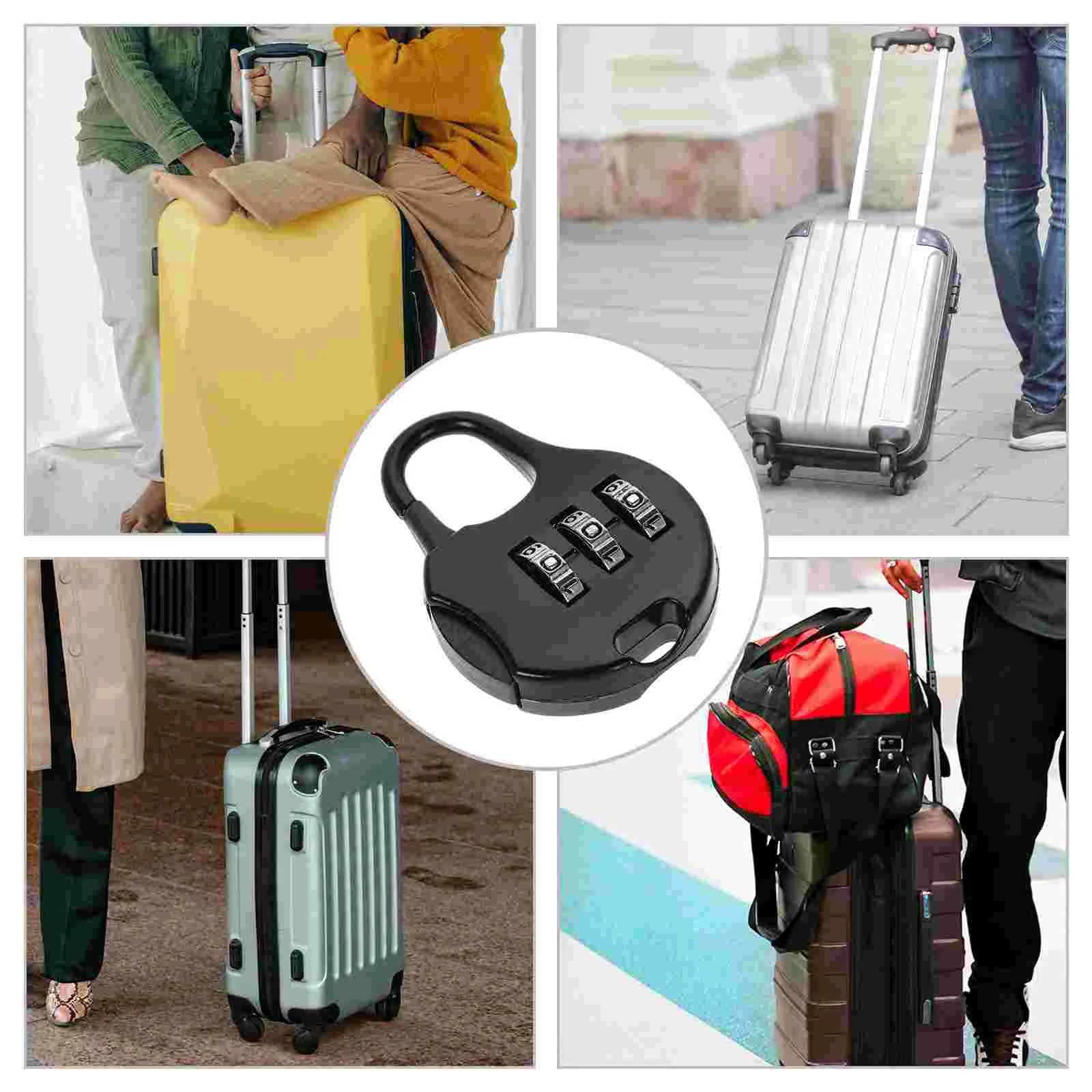 Mini Combination Lock Bag Locks for Locker Anti Theft Purse Cable Backpack Password Car Zinc Alloy Travel Keychain Wallet