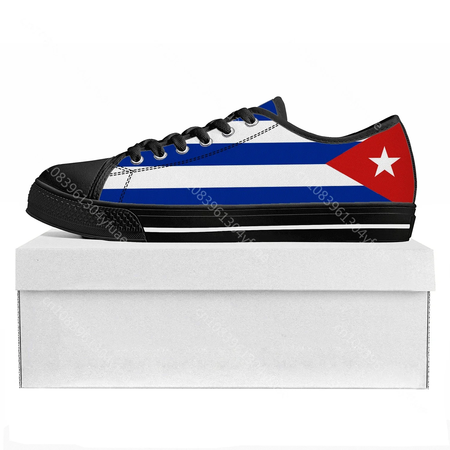 Kubanische Flagge Low Top Hochwertige Sneakers Herren Damen Teenager Canvas Sneaker Cuba Prode Casual Paar Schuhe Individueller Schuh