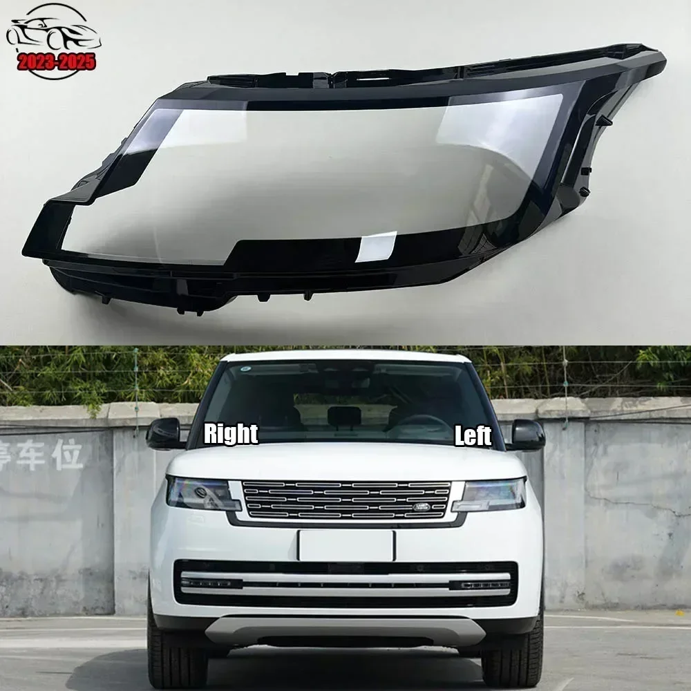 

For Land Rover Range Rover 2023 2024 2025 Front Headlight Cover Transparent Lampcover PC Lampshade Anti Cracking Lens Shell