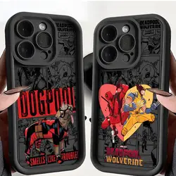 Marvel Deadpool And Wolverine Soft Liquid Silicone Phone Case For iPhone 11 12 13 14 15 Pro Max Plus Shockproof Back Cases Cover