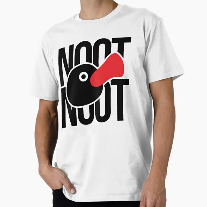 

NOOT NOOT PINGU Funny Gift t shirt for men Noot Pingu Meme Graphic Clothes 100% cotton printed Y2K clothing Large size tee S-6XL