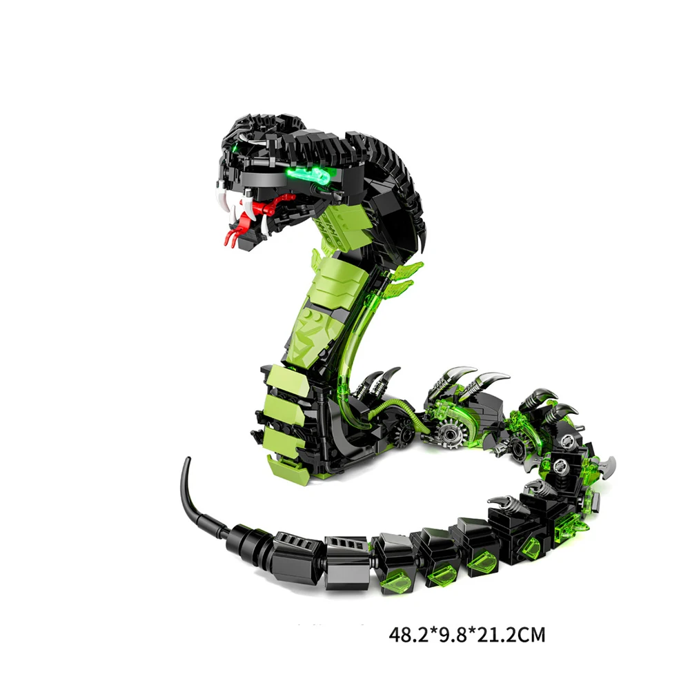 

Идея Животное Кибер-панк Строительный блок Механический Боевой робот Кобра Мех Змея Модель Паровая конструкция Кирпичные игрушки для мальчиков
