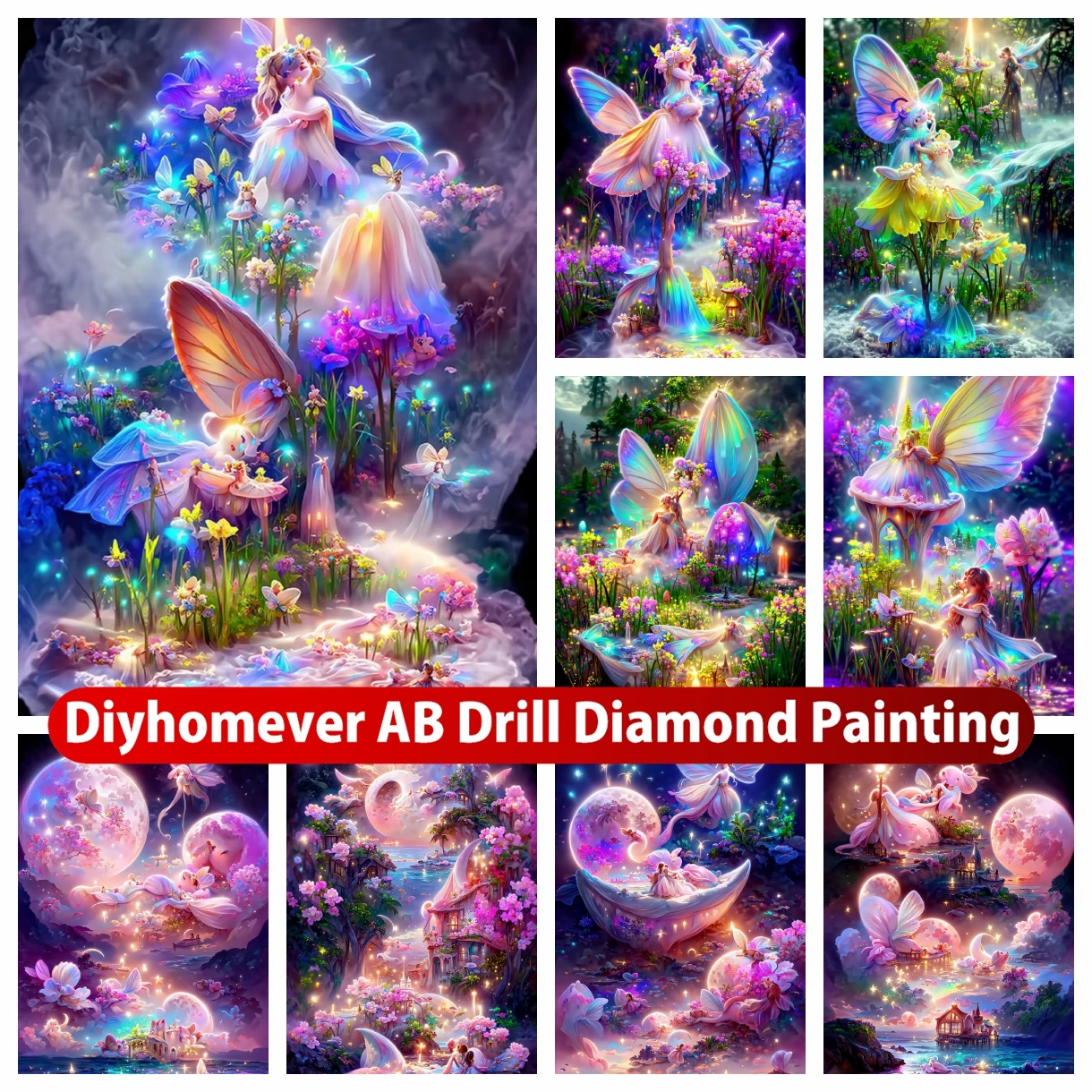 

Dream Garden AB Diamond Painting Embroidery Fantasy Wonderland Landscape Cross Stitch Mosaic Picture Handicraft Home Decor Gift