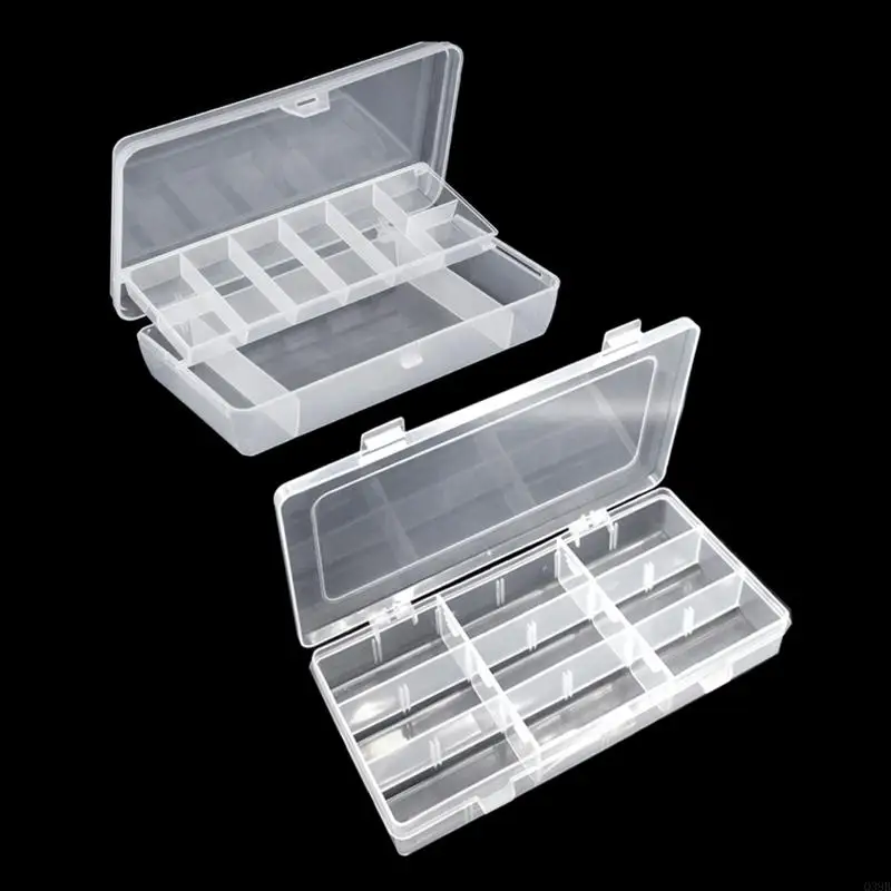 Q39B Plastic Tray Compartments Fishing Lure Tackle Box Two-Sided Storage Cases Box