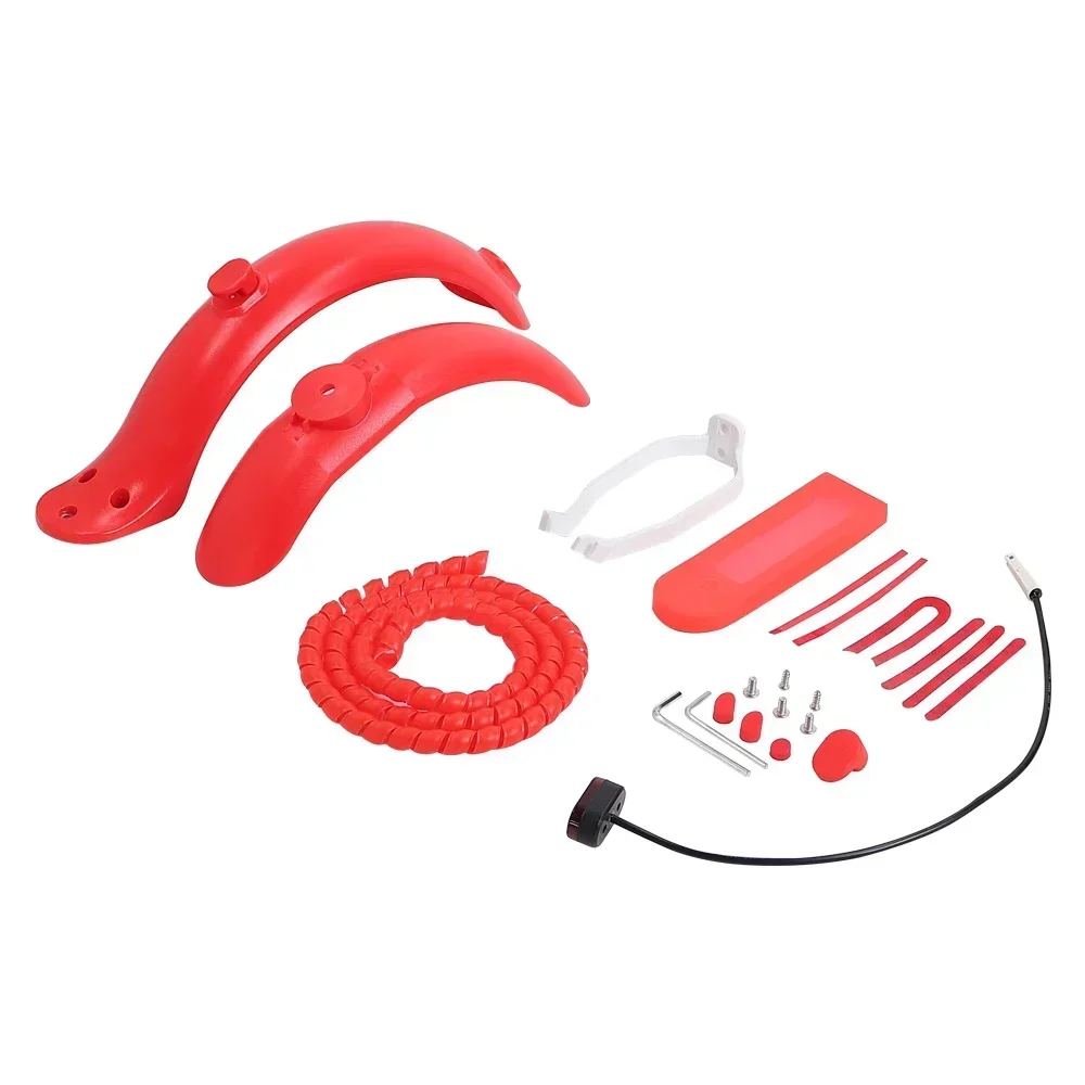 For Xiaomi M365 1S Pro Front Rear Mudguard Winding Protection Cable Spiral Wire Winder Electric Scooter Fender Taillight Parts gallery 5