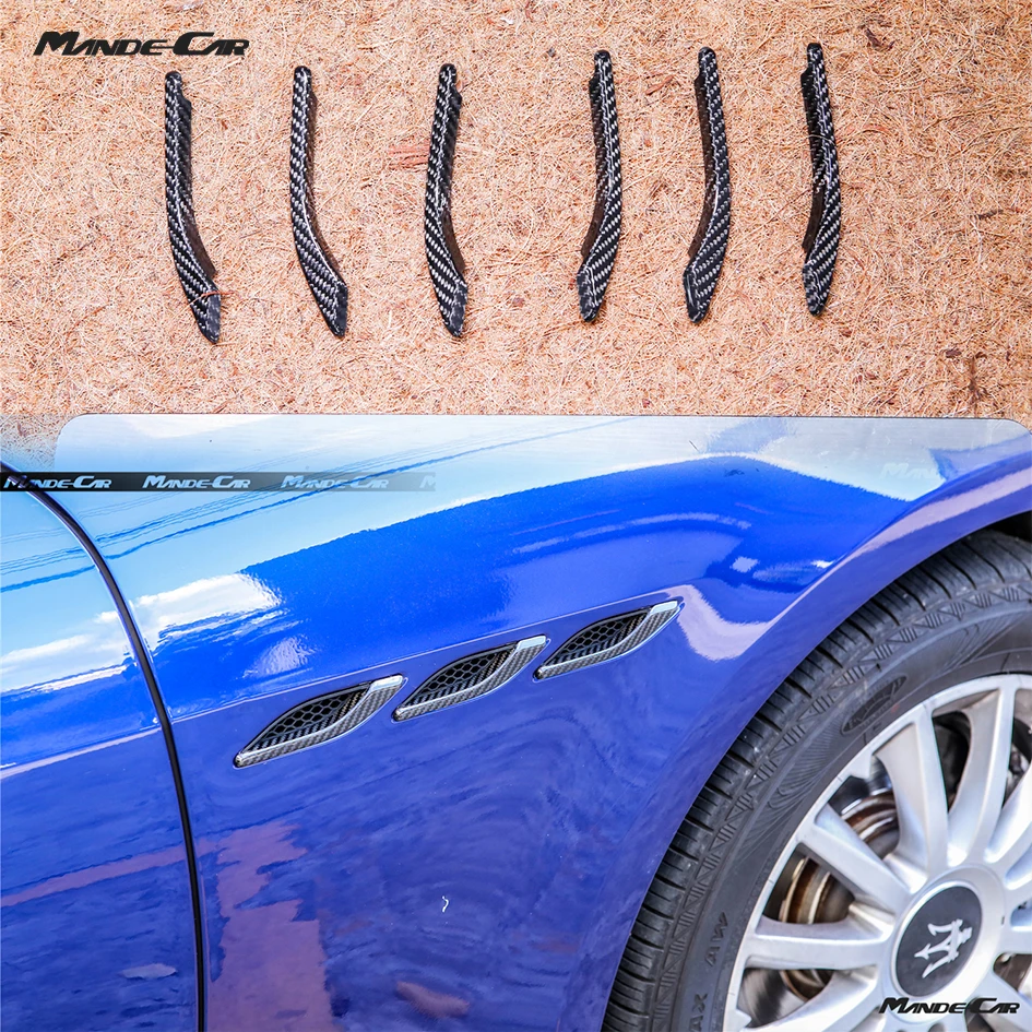 

Сухая боковая наклейка из углеродного волокна для Maserati Ghibli, вентиляционное отверстие, крышка панели, наклейка, украшение, внешние аксессуары для автомобиля