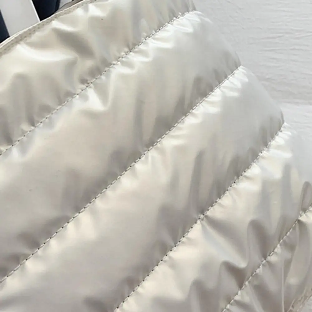 Damenhandtaschen, leichte Puffy-Handtasche mit großem Fassungsvermögen, gesteppte Schultertasche mit verstellbarem Riemen, Puffer-Tragetasche, Einkaufstasche – Detail 14