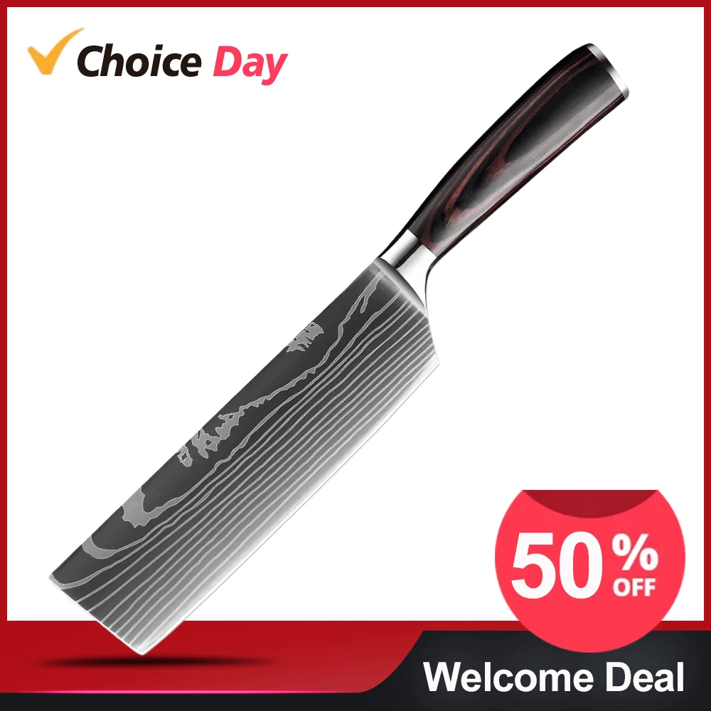 XITUO France Overseas Chiefs Sales 7-inch Kitchen Nakiri Knives Stainless Steel Steak Vegetable Slicing Chef  Cleaver Tool Gift