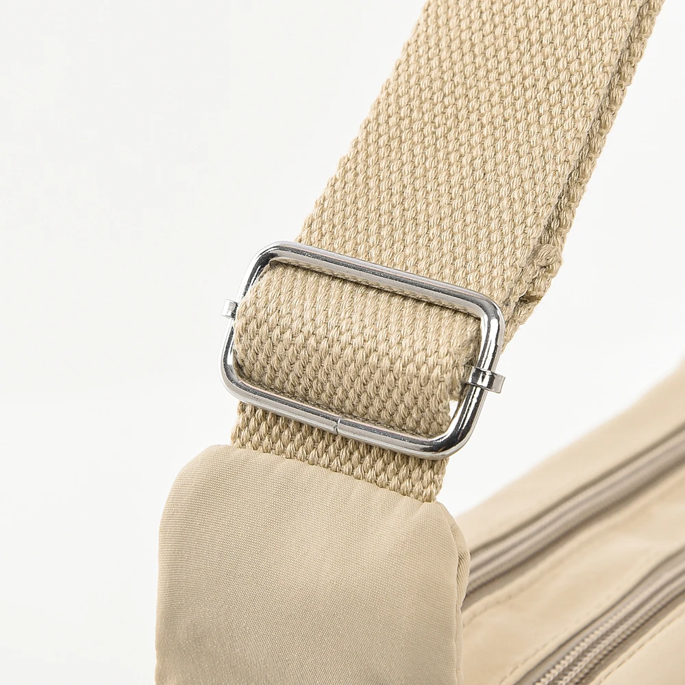 Leichte Damen-Umhängetasche aus Nylon mit mehreren Taschen, lässiger Oxford-Stoff-Reiserucksack, großer Tagesrucksack, Schultertasche B – Detail 6