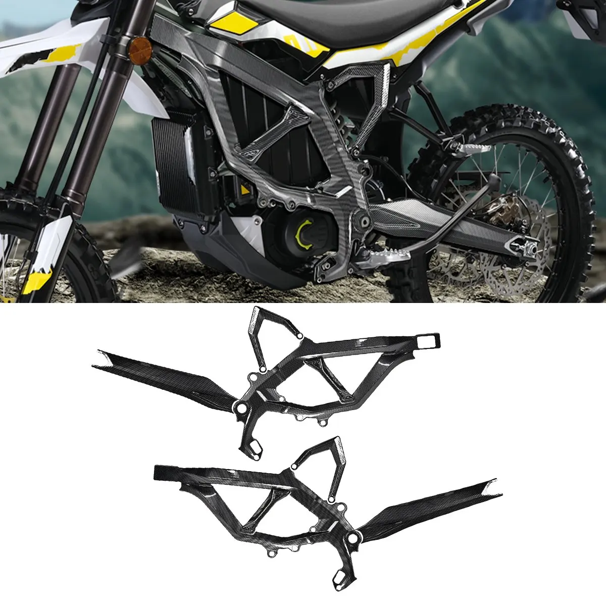 

Frame Guards Black Fairing Body Kit Protection Decorative Cover Motorcycles ABS Sticker Guard For Sur Ron Ultra Bee ABS