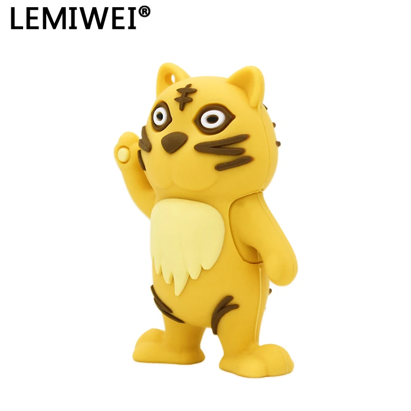 Cartoon Cute Tiger High Speed USB 3.0 Flash Drive 128GB 64GB 32GB 16GB 8GB USB3.0 Pen Drive Memory Stick U Disk For Computer PC