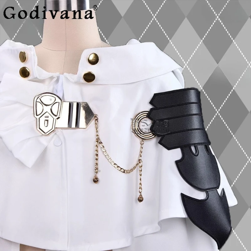 Halloween Party Unisex Cape Women Anime Seraph of The End Hyakuya Mikaela Cosplay Costume Girls Jewelry Accessory White Cape