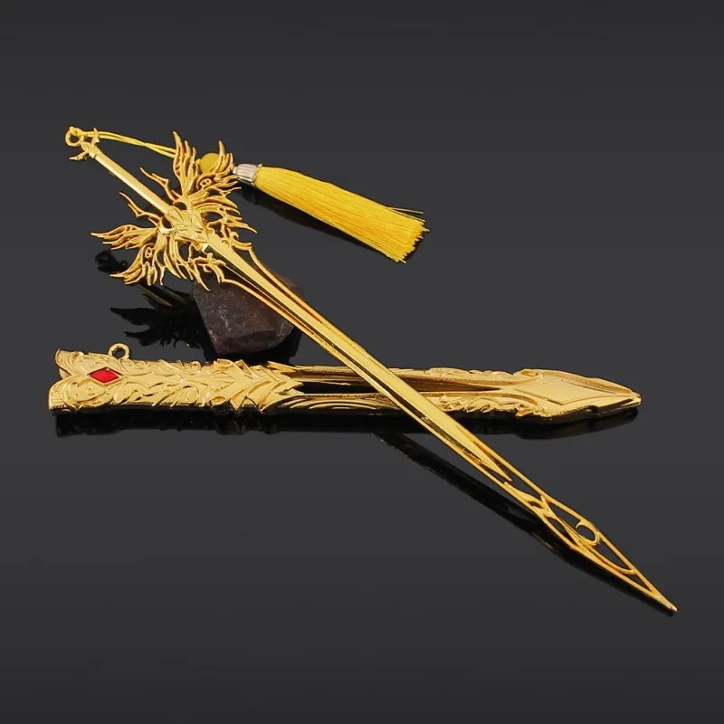 Arma de espada del Arcángel de 30cm, periféricos de Anime, modelo de espada samurái de Metal con funda, accesorios de escritorio, colecciones de adornos