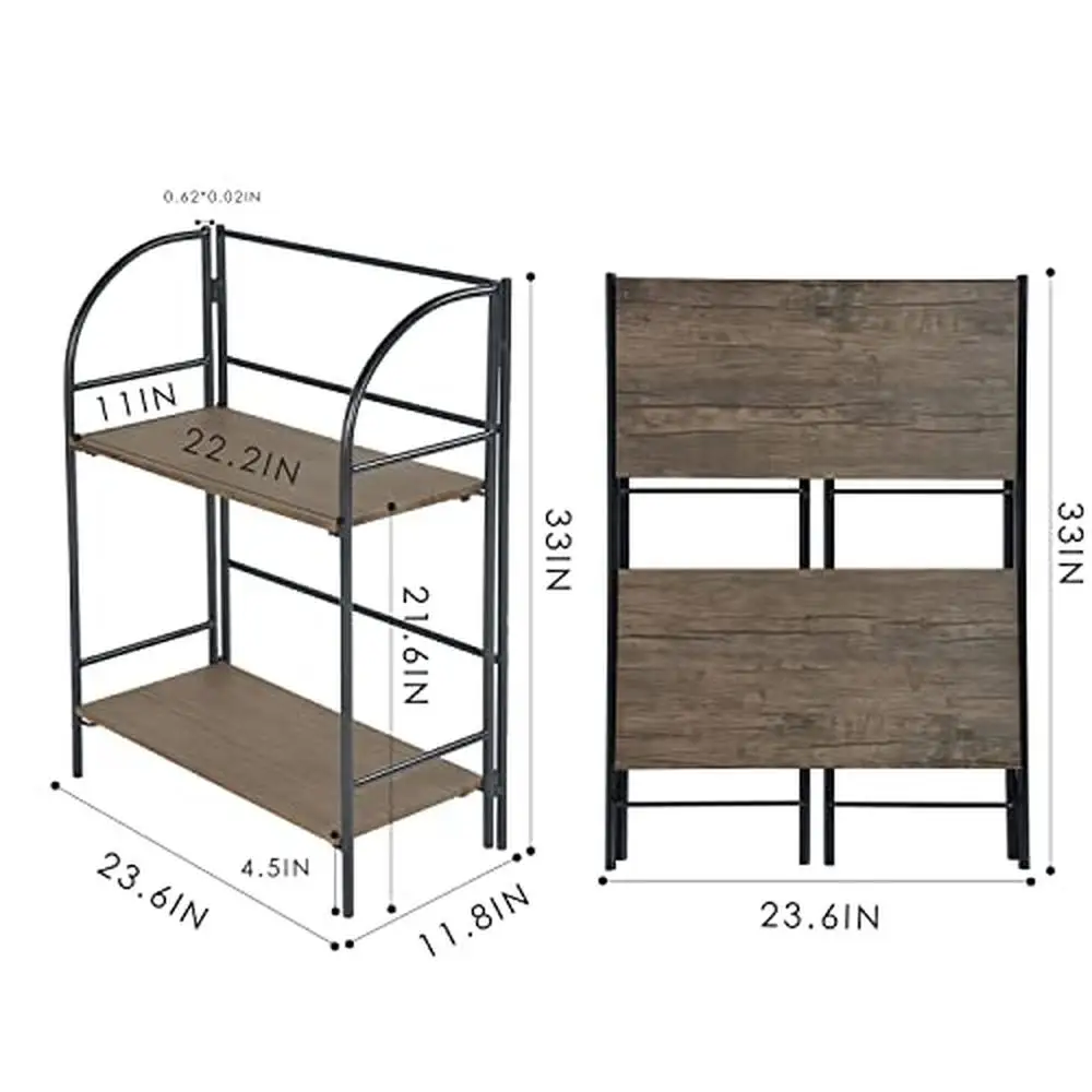 Folding Home Office Desk, cadeira, prateleira de armazenamento Define, Estudo Workstation, Escrita, 2-Tier Portátil Madeira resistente, metal Leve Tidy