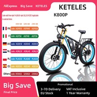 KETELES K800P Ebike 2000W Dual Motor 48V 23AH Hydraulic Brake All-terrain Electric Bicycle Full Suspension 26*4.0 Fat Tire