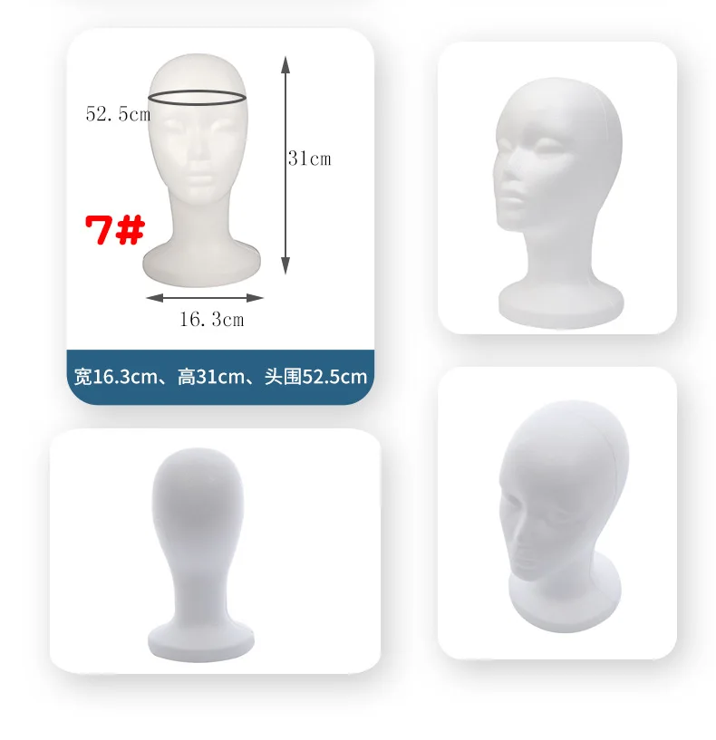 Practical Foam Female Mannequin Head Wigs Hat Glasses Cap Shop Display Stand Holder Wig Head Model