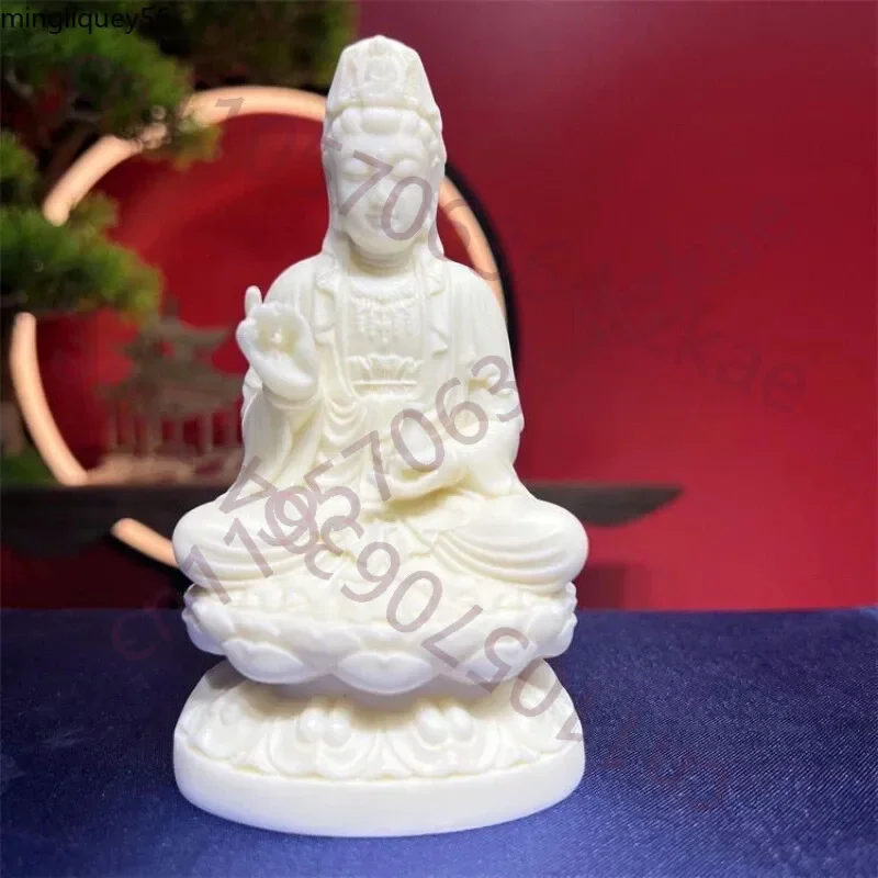 Ivory Fruit Avalokitesvara Buddha Statue Temple Living Room Decoration FengShui
