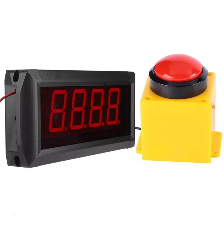YIZHI Portable 1.8 Inch 4 Digit Digital 10s Challenge Game Timer with Start Stop Button Used for Store Promotional Activities