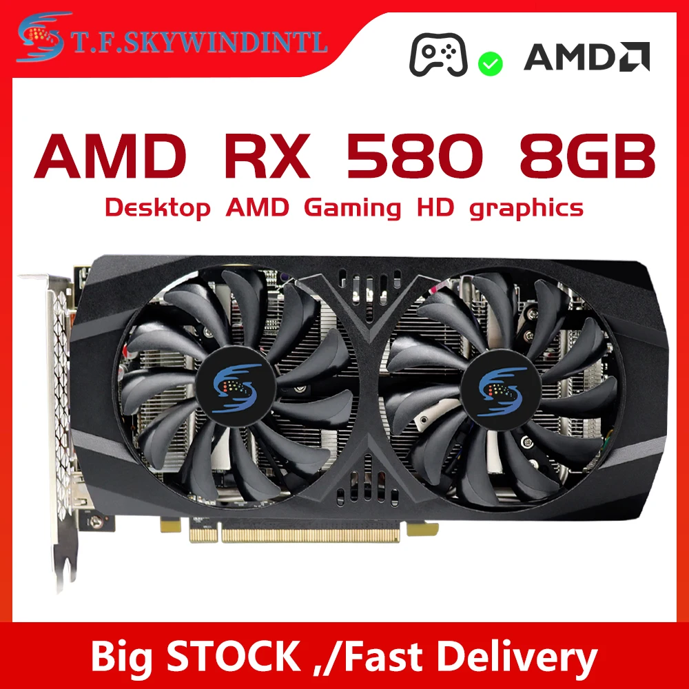 placa grafica radeon gpu gaming gpu para computador desktop serie rx 580 8gb 2048sp 01