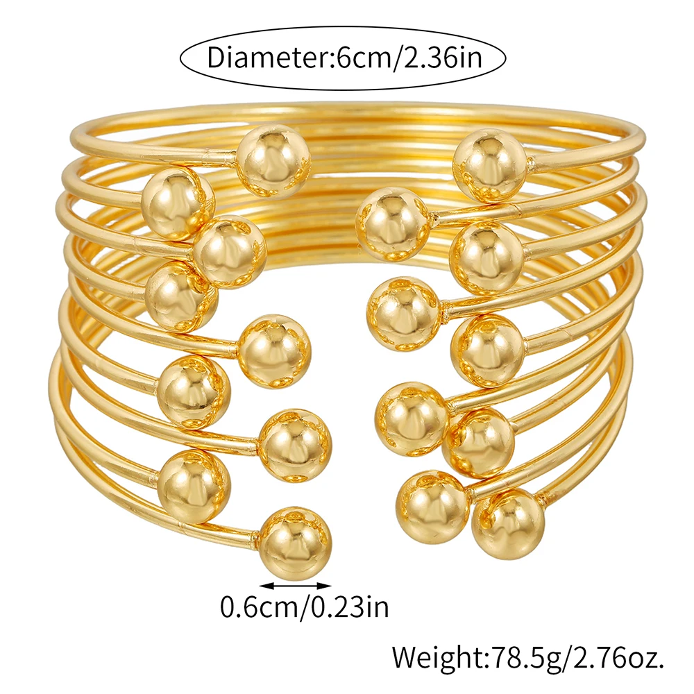 NADEEM Ins خمر سبيكة طبقة الكرة المفتوحة أساور للنساء العصرية أساور ساحرة مجوهرات الزفاف هدايا الحفلات بيجو بالجملة