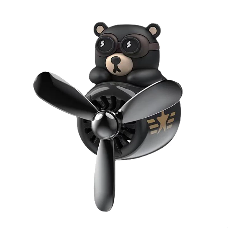 Little Bear Pilot Car Air Freshener Perfume Automobile Interior Perfume Clip Fragrance Ornament Car Accessories