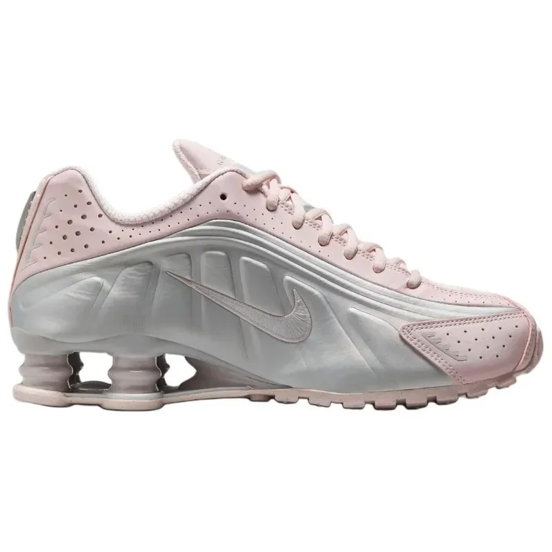 Nike Shox R4 Women Pink Barely Rose Comfortable Low-Top Casual Urban Commuter Running Shoes AR3565-600