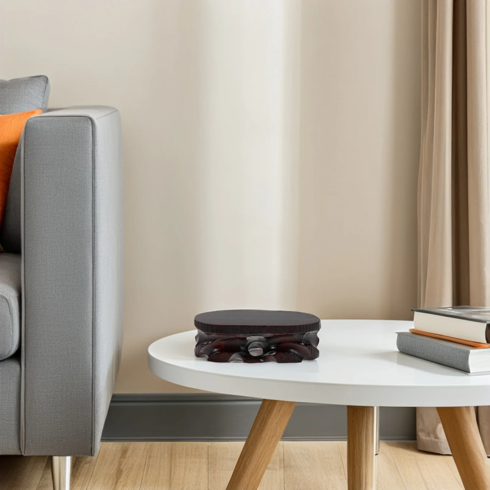 

Vintage Wooden Display Pedestal - Handcrafted Solid Wood Riser for Flower Pots Teapots Table Lamps Antiques Oriental Decor