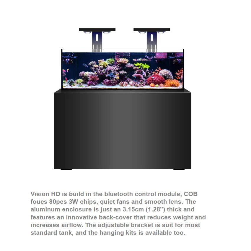 MICMOL Vision (HD) 180/360 Smart Full Spectrum Marine Aquarium Light WIFI COB LEDs Coral Reef Tank Light For Saltwater Aquarium