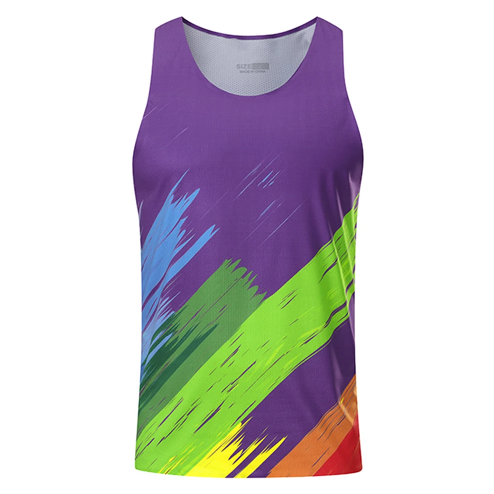 

Men's Sports Vest Marathon Running Sleeveless Quick Drying Vest Ultra Light Track Field Polyester Jersey Breathable Sportswear