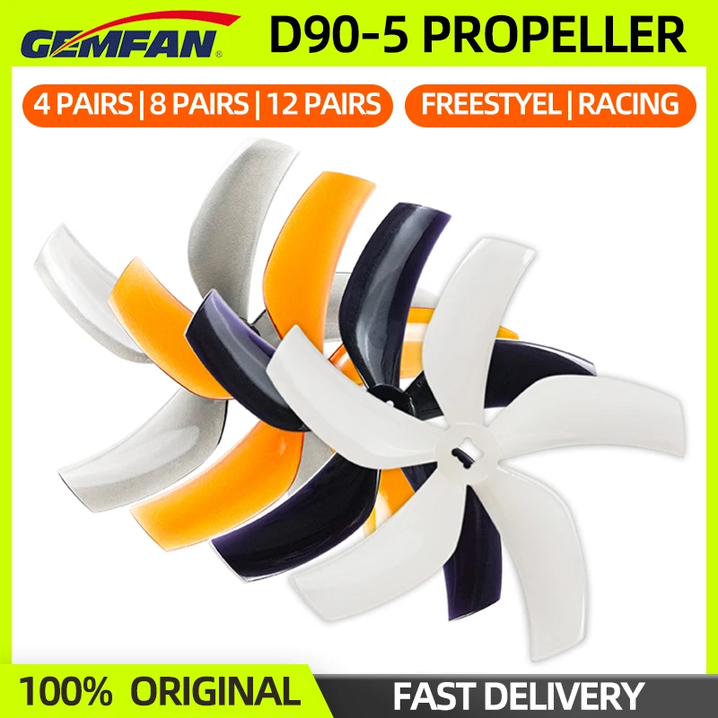 Gemfan D90 90mm 5 Blade 3.5inch Propeller 4 8 Pairs PC High Efficiency Mini FPV Cinewhoop Freestyle Toothpick RC Racing Drone