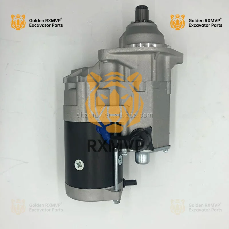 24V 10T STARTER MOTOR FOR KOMATSU 6D107 6008635110  6008635111  6008635115  6736814210  6736816810  6738826810  6742814210