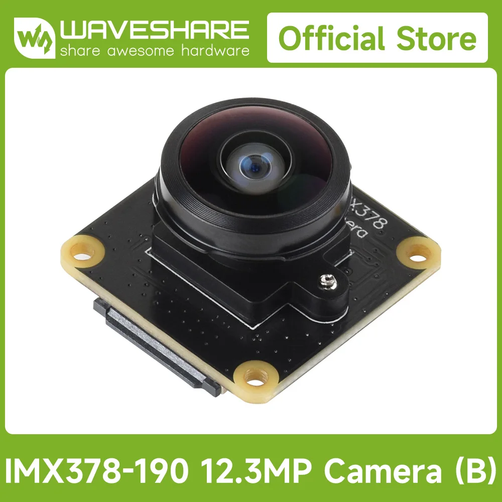 camara-con-lente-ojo-de-pez-waveshare-imx378-190-de-123mp-tipo-b-190-°-fov-obturador-rodante-compatible-con-placas-de-la-serie-raspberry-pi