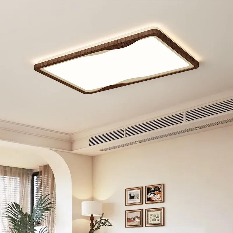 سقف ليد حديث ضوء الخشب الحبوب الشمال إضاءة ديكوريّة المنزل المطبخ غرفة نوم الحمام سطح السقف مصباح