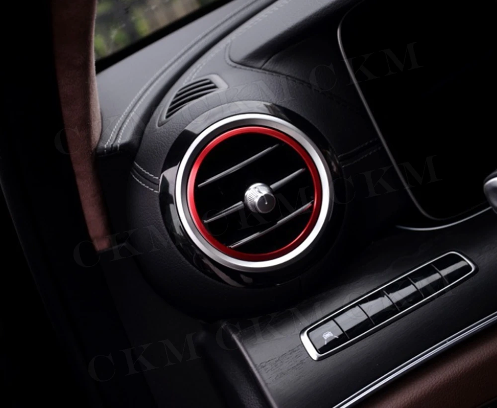 

ABS Material Air Conditioning Vent Decorative Ring 8 PCS Car Accessories for Mercedes Benz E Class W213 C238 2017-2019 bodykits