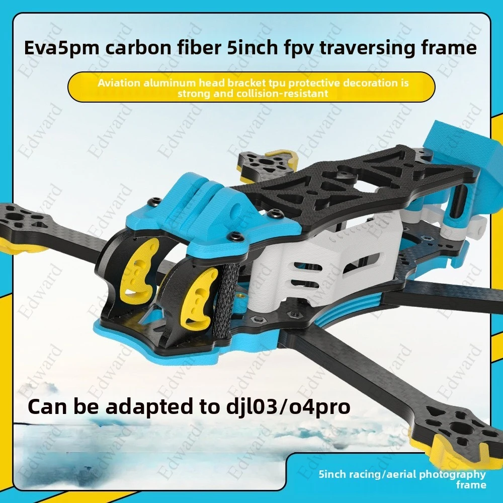 EVA5 PM 5 inch FPV Aluminum Alloy Carbon Fiber Positive X Professional Aerial Photography Crossing Rack Compatible O3 O4 O4Pro