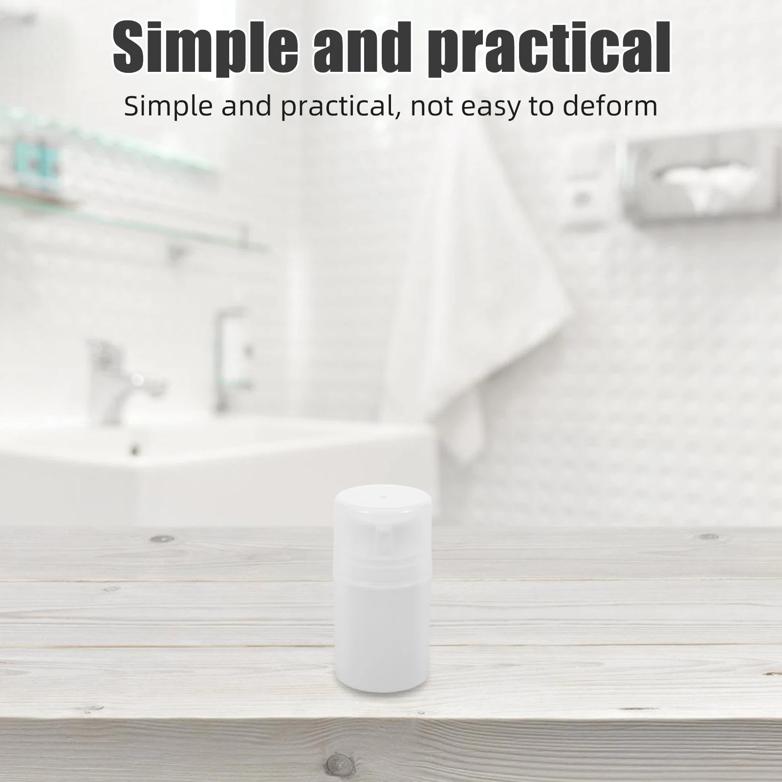 

10pcs Packaging Bottles 50Ml Refillable Airless Pump Bottles For Lotion Cream Face Wash Travel Reusable White Plastic