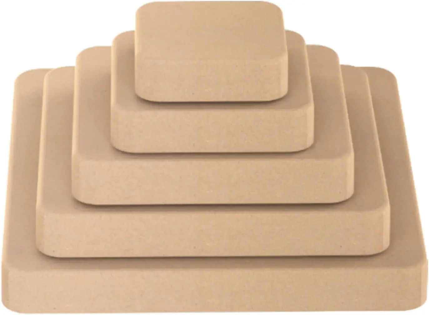 

5 Pcs Square Pottery Molds for Handbuilding, Brown MDF Ceramic Molds, Plate Pottery Forming Molds