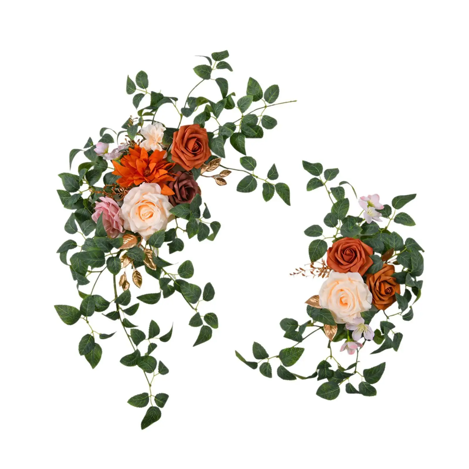 

2 шт. Искусственные цветы для свадебной арки в стиле бохо, универсальная гирлянда из роз для декора окон, приёмных зон, праздничных входных дверей, свадеб