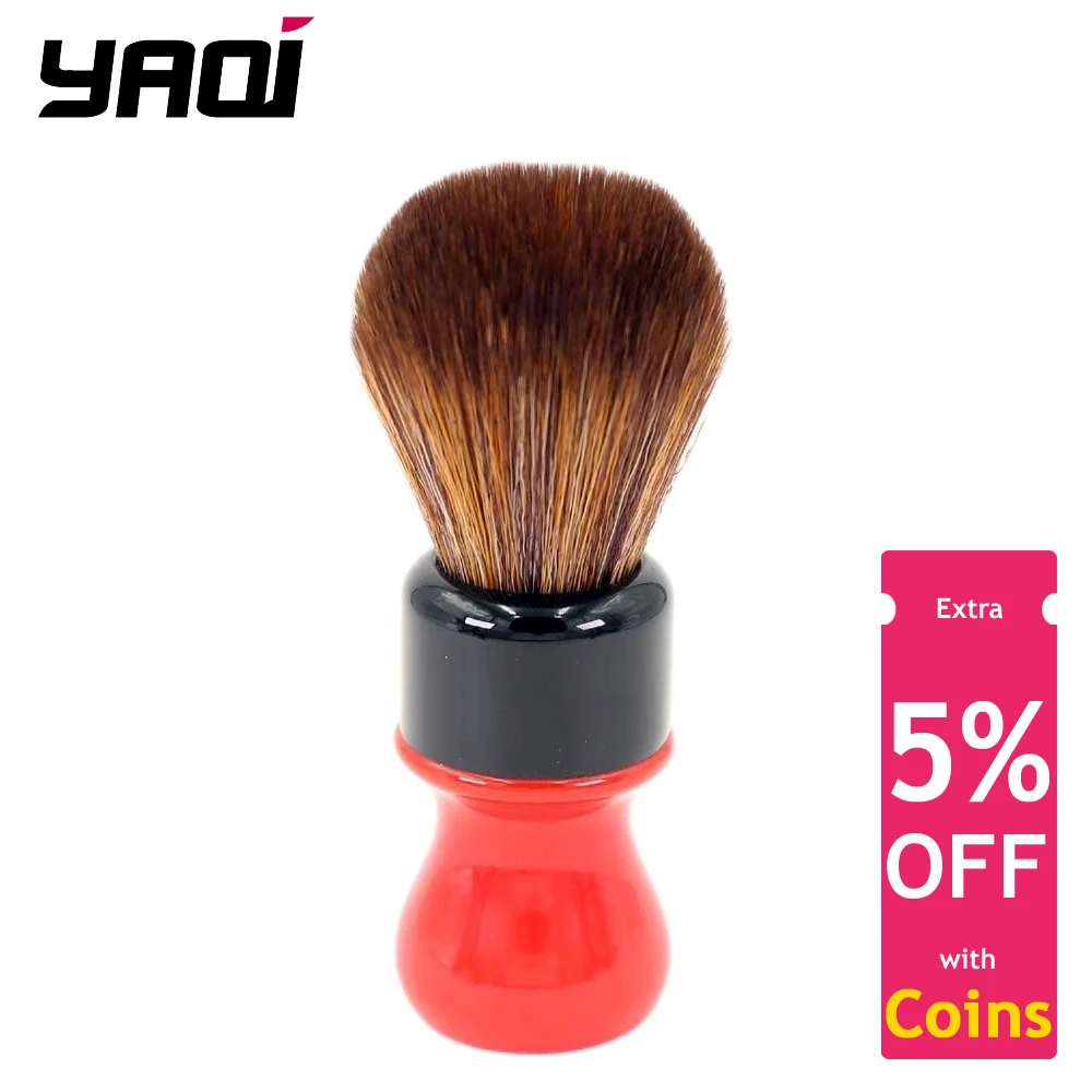 

Yaqi 24mm Ferrari Rough Complex Black Version Best Quality Brown Synthetic Hair Mens Shaving Brushes