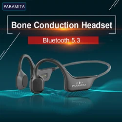 PARAMITA Real Bone Conduction Headphones Bluetooth Wireless Earphones Waterproof Sports Headset with Mic for Workouts Running