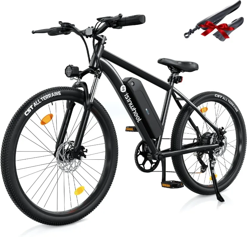 M10 Electric Bike Adult 500W, 26" Commuting Electric Mountain Bike 20MPH Max Range 55+ Miles, Removable Battery