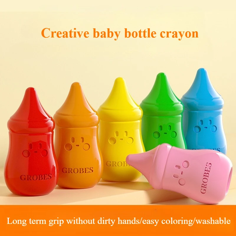 8/16/24 Color Bottle Shape Crayon Set Brightly Colored and Cleanable for Children's Graffiti Painting Art Enlightenment