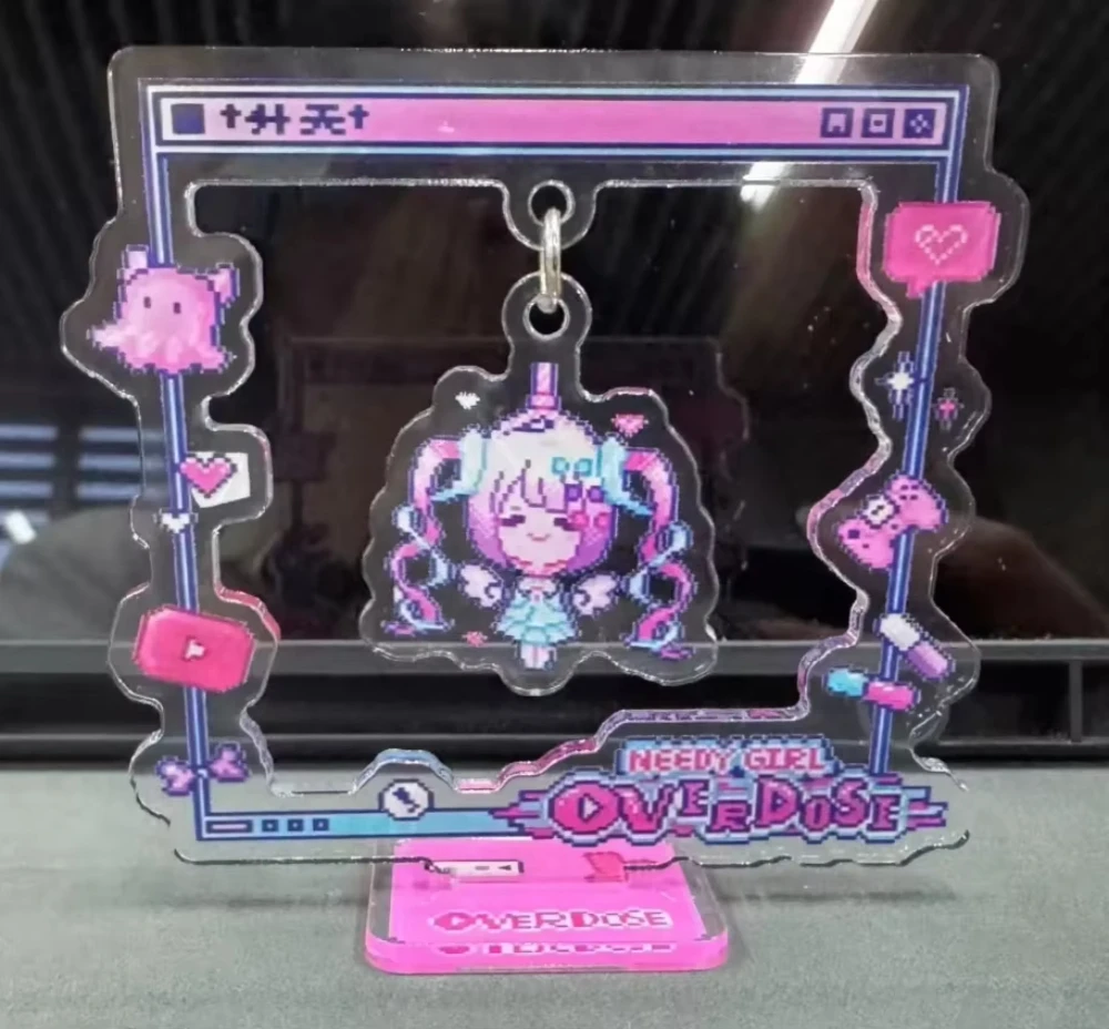 Swing Acrylic Stand Sign Needy Girl Overdose Cartoon Desktop Ornaments Decorate Student Anchor Model Toys Figure Charm Gifts